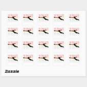 Ultimate Frisbee Sport Retro Vierkante Sticker (Vel)