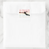 Ultimate Frisbee Sport Retro Vierkante Sticker (Tas)