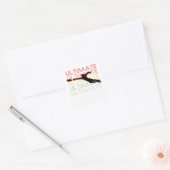 Ultimate Frisbee Sport Retro Vierkante Sticker (Envelop)