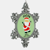 Ultimate Frisbee Tin Sneeuwvlok Ornament (Links)