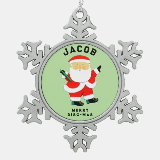 Ultimate Frisbee Tin Sneeuwvlok Ornament (Voorkant)