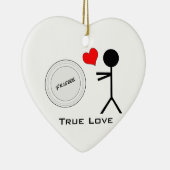 Ultimate Frisbee True Love Keramisch Ornament (Rechts)