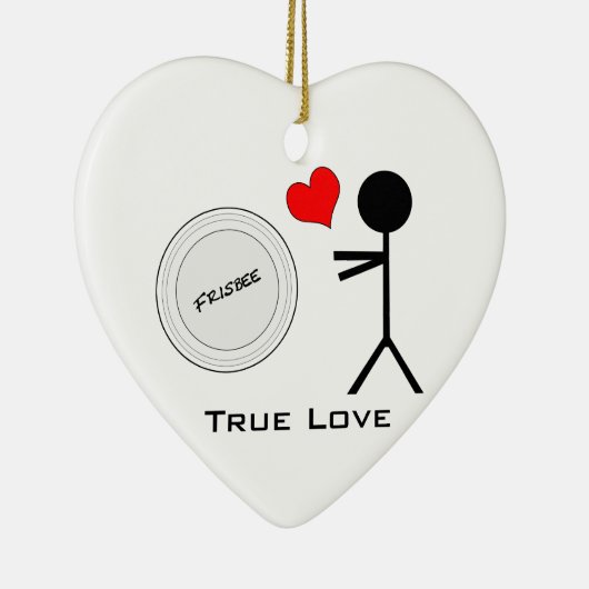 Ultimate Frisbee True Love Keramisch Ornament (Rechts)