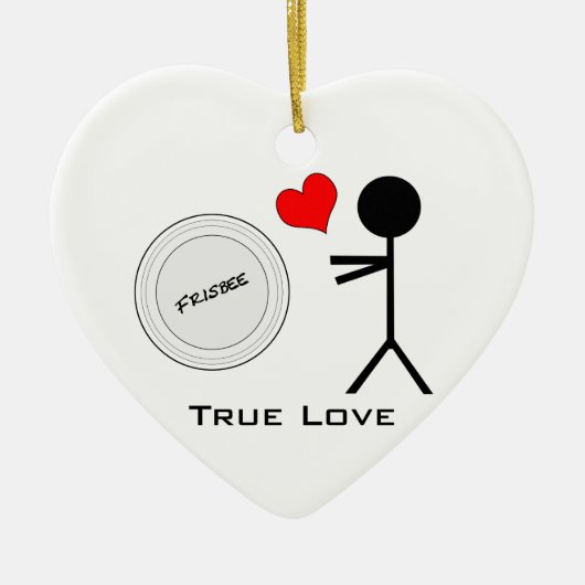 Ultimate Frisbee True Love Keramisch Ornament (Voorkant)