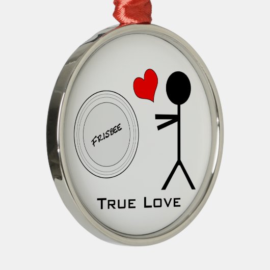 Ultimate Frisbee True Love Metalen Ornament (Rechts)