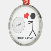 Ultimate Frisbee True Love Metalen Ornament (Links)