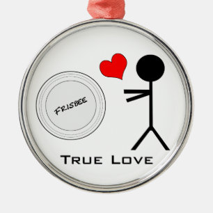 Ultimate Frisbee True Love Metalen Ornament