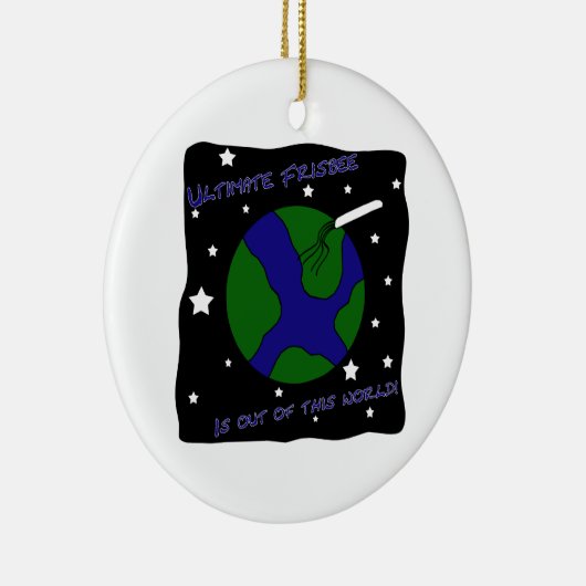 Ultimate Frisbee uit deze wereld Keramisch Ornament (Rechts)