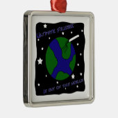 Ultimate Frisbee uit deze wereld Metalen Ornament (Rechts)