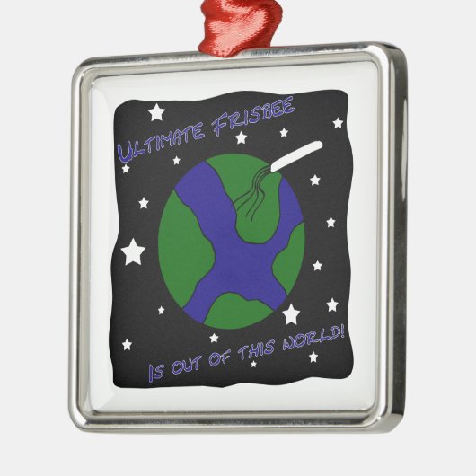 Ultimate Frisbee uit deze wereld Metalen Ornament (Links)