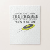 Ultimate Frisbee, waarom de Frisbee groter wordt Legpuzzel (Verticaal)