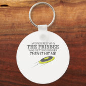 Ultimate Frisbee, waarom de Frisbee groter wordt Sleutelhanger (Voorkant)