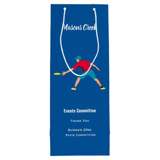 Ultimate Frisbee Wijn Cadeautas (Achterkant)