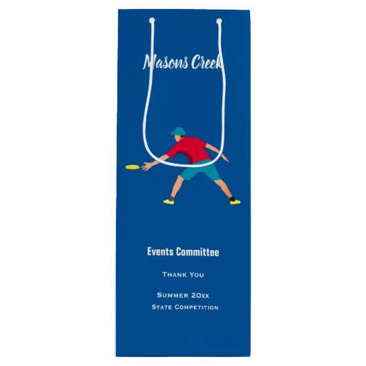 Ultimate Frisbee Wijn Cadeautas (Voorkant)