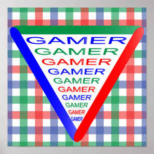 Ultimate Gamer 3 Game Systeem Kleuren RGB Poster
