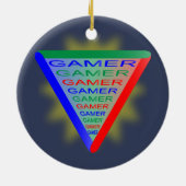 Ultimate Gamer 3 Gaming System Kleuren RGB Keramisch Ornament (Achterkant)