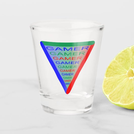 Ultimate Gamer 3 Gaming System Kleuren RGB Shot Glas (Voorkant)