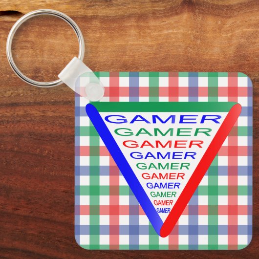 Ultimate Gamer 3 Gaming System Kleuren RGB Sleutelhanger (Voorkant)