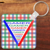 Ultimate Gamer 3 Gaming System Kleuren RGB Sleutelhanger (Achterkant)