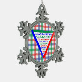 Ultimate Gamer 3 Gaming System Kleuren RGB Tin Sneeuwvlok Ornament (Links)