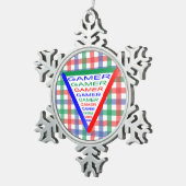 Ultimate Gamer 3 Gaming System Kleuren RGB Tin Sneeuwvlok Ornament (Rechts)