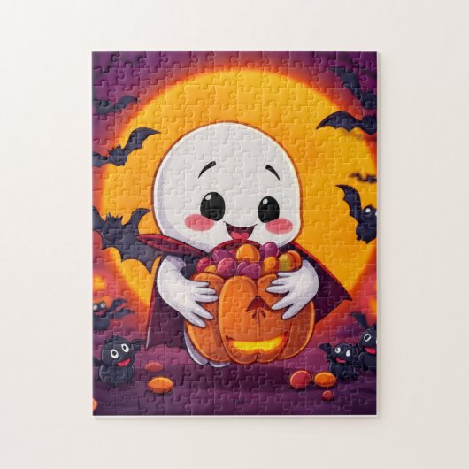 Ultimate Ghost Puzzle - Schattige Spooky Halloween Legpuzzel (Verticaal)