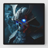 Ultimate Ghost Samurai Warrior Clock Vierkante Klok (Voorkant)