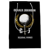 Ultimate Golf Monogram Design Medium Cadeauzakje (Voorkant)