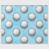 Ultimate Golf Party Blauw Cadeaupapier (Vlak)