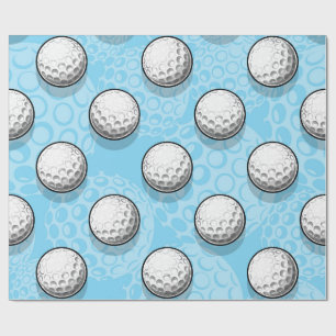 Ultimate Golf Party Blauw Cadeaupapier