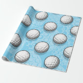 Ultimate Golf Party Blauw Cadeaupapier (Uitgerold)