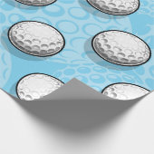 Ultimate Golf Party Blauw Cadeaupapier (Hoek)