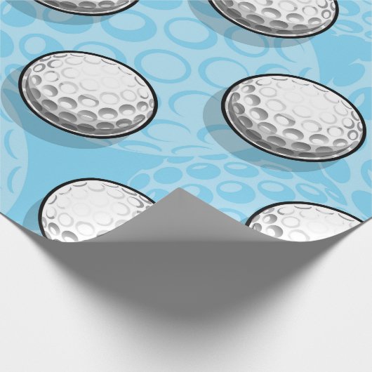 Ultimate Golf Party Blauw Cadeaupapier (Hoek)