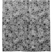 Ultimate Grey Cobled Patchwork Terrazo Patroon Douchegordijn (Voorkant)