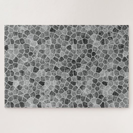 Ultimate Grey Cobled Patchwork Terrazo Pattern Legpuzzel (Horizontaal)