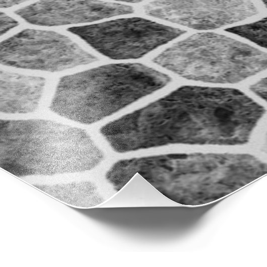 Ultimate Grey Klinker Patchwork Terrazzo Patroon Foto Afdruk (Hoek)