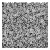 Ultimate Grey Klinker Patchwork Terrazzo Patroon Foto Afdruk (Voorkant)