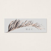 Ultimate Grey Pampas Grass Floral Oerwoud Wedding Mini Visitekaartjes (Voorkant)