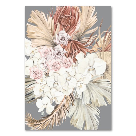 Ultimate Grey Pampas Grass Tropical Oerwoud Floral Kaart (Achterkant)