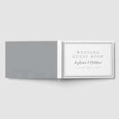 Ultimate Grey White Chic Simple Minimalist Weddens Gastenboek (Volledig)