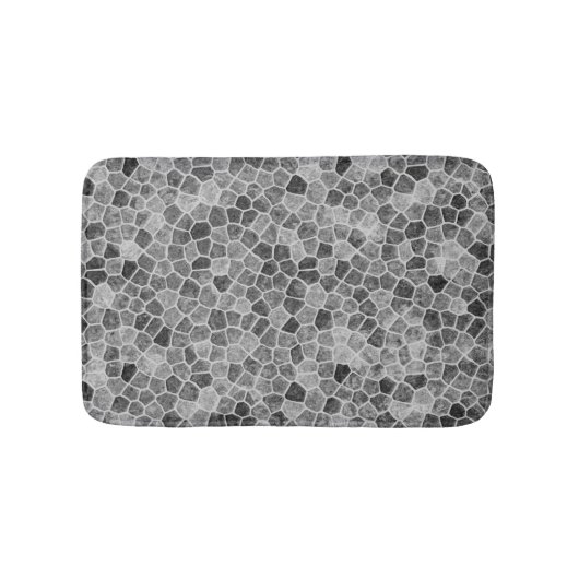 Ultimate Grijs Klinker Patchwork Terrazzo Patroon Badmat (Voorkant)