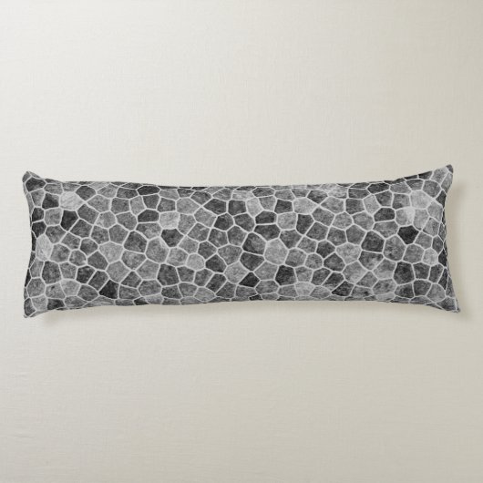 Ultimate Grijs Klinker Patchwork Terrazzo Patroon Lichaamskussen (Achterkant)