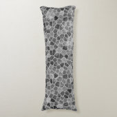Ultimate Grijs Klinker Patchwork Terrazzo Patroon Lichaamskussen (Voorkant Verticaal)