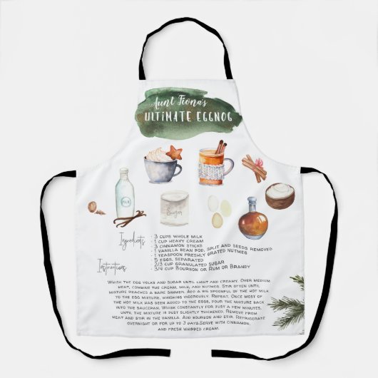 Ultimate Homemade Eggnog | Recipe Heirloom Schort (Voorkant)