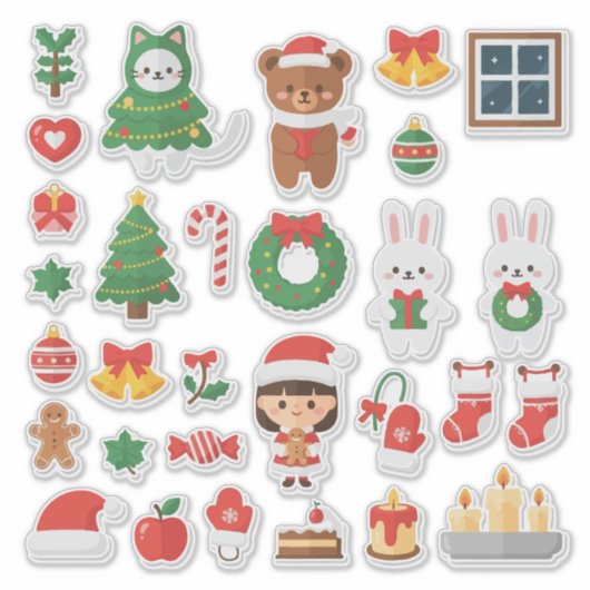 Ultimate Kawaii Christmas Fun! Mega Sticker (Voorkant)