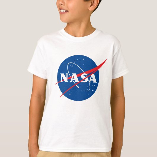 Ultimate NASA Logo Rocket White Cotton Kinder T-shirt (Voorkant)