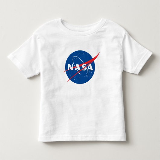 Ultimate NASA Logo Rocket White Soft Cotton Kinder Shirts (Voorkant)
