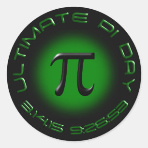 Ultimate PCI Day 2015 3.14.15 9:26:53 (groen) Ronde Sticker
