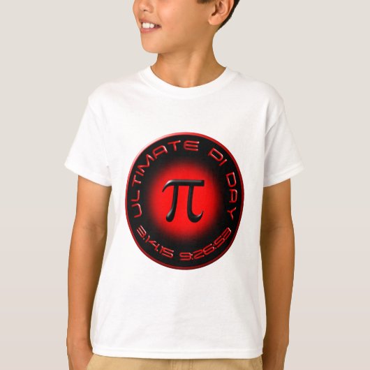 Ultimate Pi Day 2015 3.14.15 9:26:53 (rood) T-shirt (Voorkant)