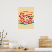 Ultimate Stacked Sandwich Poster (Keuken)